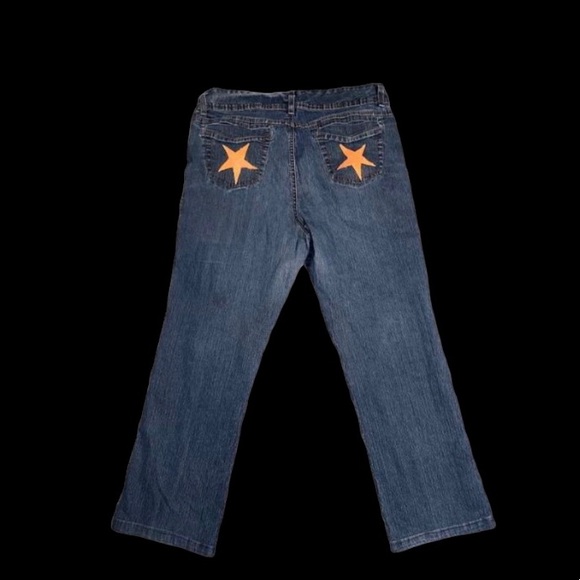 Blue jeans with 🍊orange 🍊stars on the back !!! - Picture 3 of 4